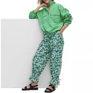 Diane von Furstenberg‎ Utility Jazz Dot Green Cargo Pants DVF Target Sz. L